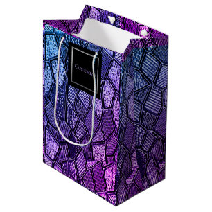 Personalisierte Ultra-Violet-Mosaikglas-Medium-Bag Mittlere Geschenktüte
