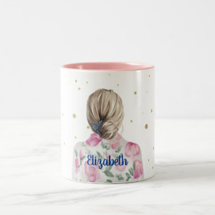 Personalisierte Umarmung für Bridesmaid Zweifarbige Tasse