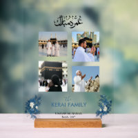 Personalisierte Umrah Mubarak Foto-Collage aus Acr