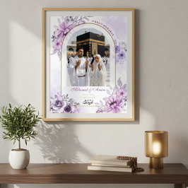 Personalisierte Umrah Mubarak-Foto-Islam-Wandkunst Poster