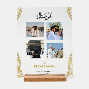 Personalisierte Umrah Mubarak-Fotocollage aus Acry Acrylschild