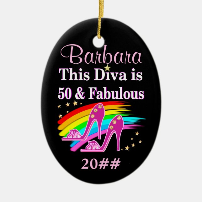 PERSONALISIERTE UND GESCHMACKVOLLE 50. ORNAMENT (Vorne)