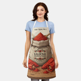 Personalisierte ungarische Kalocsai Paprika-Schürz Schürze