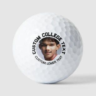 Personalisierte Uni Schriftart Text Foto Golfbälle