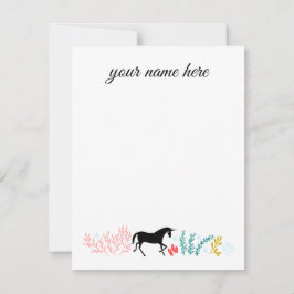 Personalisierte Unicorn-Notecards Mitteilungskarte