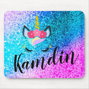 Personalisierte Unicorn Ombre Mousepad