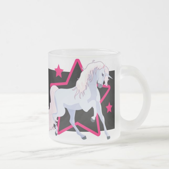 Personalisierte Unicorn-Tasse Mattglastasse (Rechts)