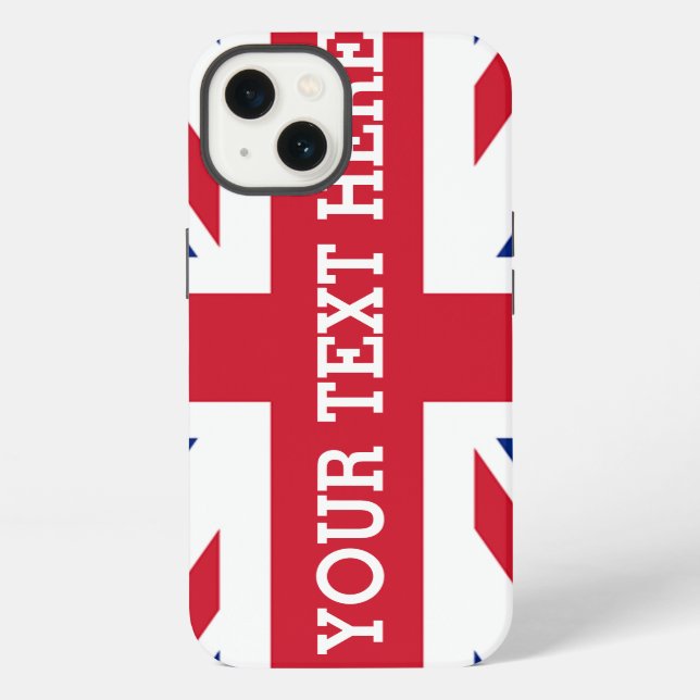 Personalisierte Union Jack-Flagge iPhone Hülle (Rückseite)