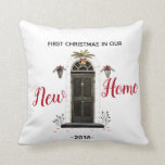 Personalisierte unsere neue Zuhause Weihnachts-Thr Kissen<br><div class="desc">Personalisierte unsere neue Zuhause Weihnachts-Throw-Kissen</div>