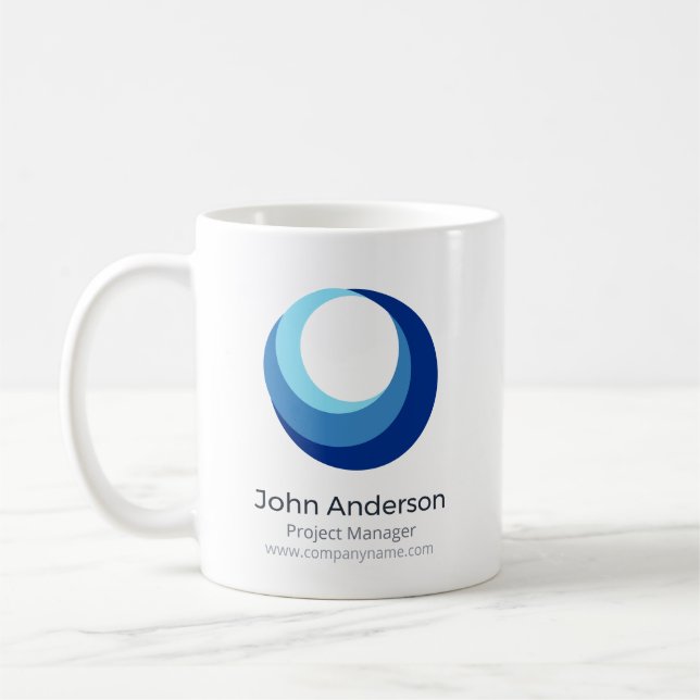 Personalisierte Unternehmens-Logo-Kaffeetasse Kaffeetasse (Links)
