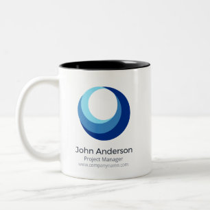 Personalisierte Unternehmens-Logo-Kaffeetasse Zweifarbige Tasse