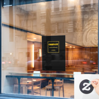 Personalisierte Unternehmens-Schwarz-Moderne-Indiv Fensteraufkleber