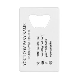 Personalisierte Unternehmensfirma Moderne Werbung Geldbeutel Flaschenöffner