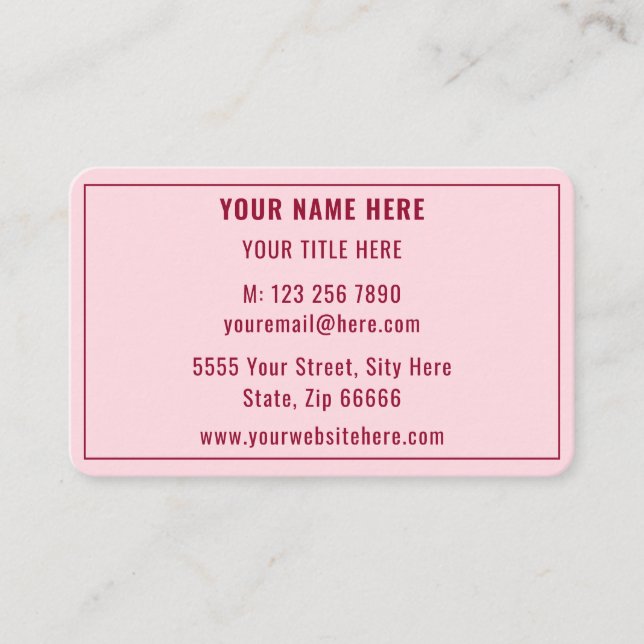 Personalisierte Unternehmensförderkarte Visitenkarte (Vorderseite)