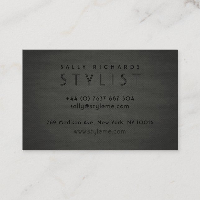 Personalisierte Unternehmenskarten für Holzkohle Visitenkarte (Vorderseite)