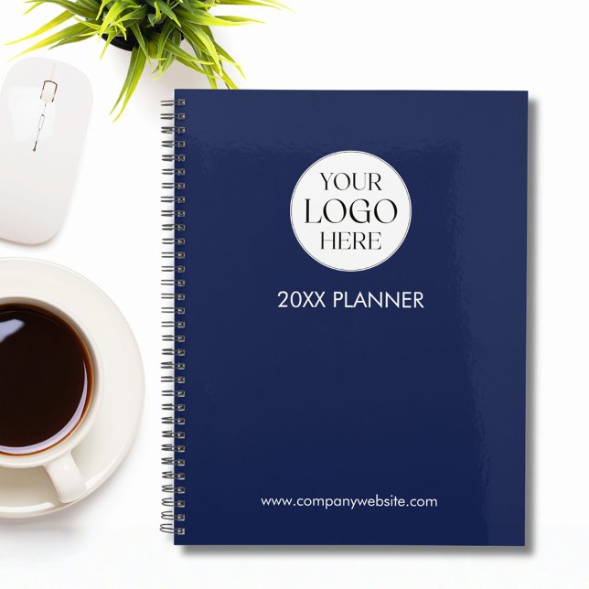 Personalisierte Unternehmenslogo-Vorlage Blau Planer (In situ)