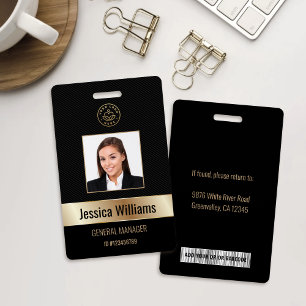 Personalisierte Unternehmensmitarbeiter Gold-Schwa Ausweis