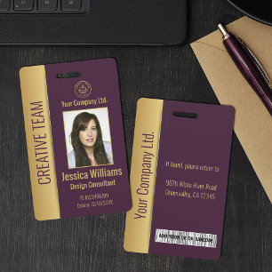 Personalisierte Unternehmensmitarbeiter-ID in Mauv Ausweis