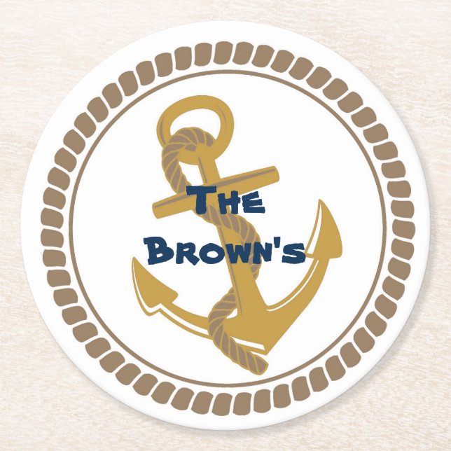 Personalisierte Untersetzer aus Gold (Vorderseite)