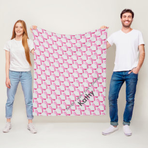Personalisierte Unterstützung für rosa Ribbon-Br Fleecedecke
