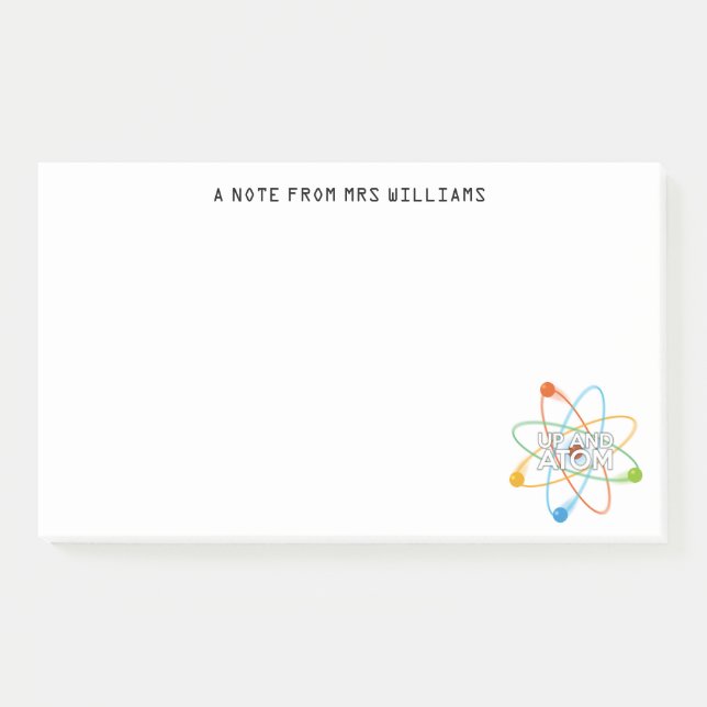 Personalisierte UP- UND ATOM-Spaß-Wissenschaft Post-it Klebezettel (Vorderseite)