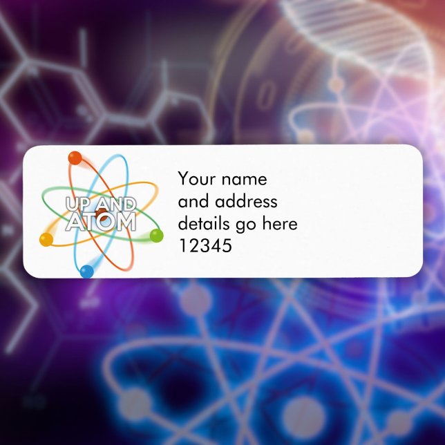 Personalisierte UP- und ATOM-Wissenschaftsadresse (Personalized UP AND ATOM Science Address Label)