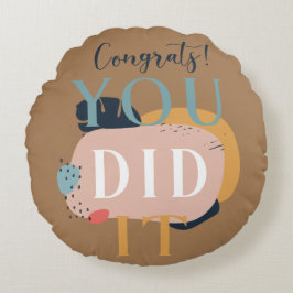 Personalisierte Upload-Botschaft mit einzigartigem Rundes Kissen