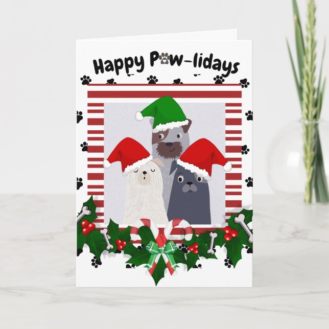 Personalisierte Urlaubskarte für Hunde Karte (Vorderseite)