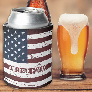 Personalisierte US-amerikanische Flagge Patriotic  Dosenkühler
