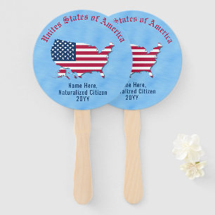Personalisierte US-Flagge Karte Vereinte Staaten B Fächer