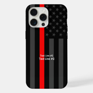 Personalisierte US-Flagge Thin Red Line Symbolik a iPhone 15 Pro Max Hülle