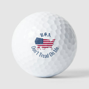 Personalisierte US-Karte und -Flag Don't Tread On  Golfball