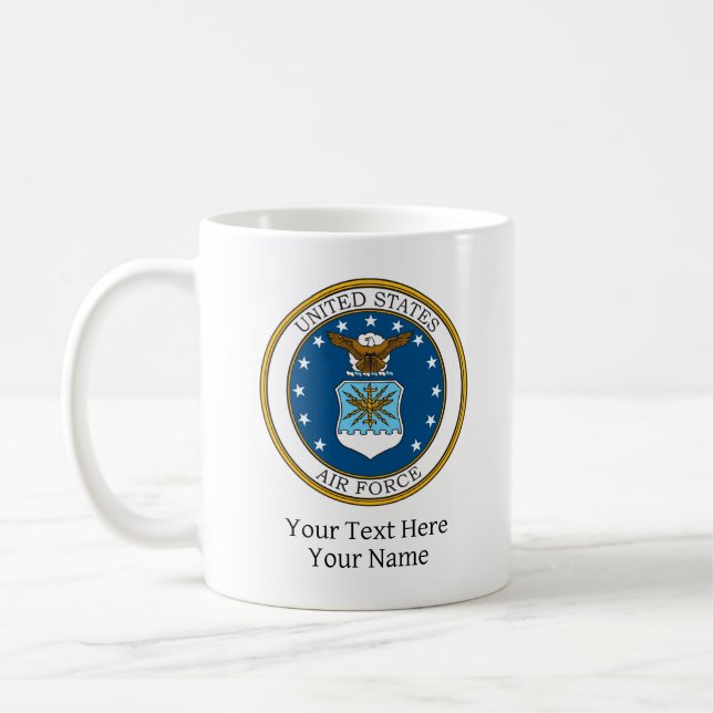 Personalisierte US-Luftwaffe Kaffeetasse (Links)