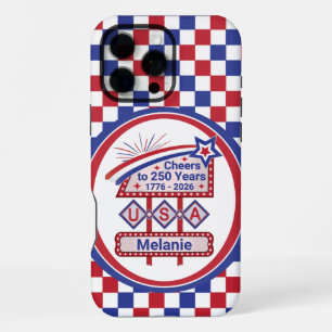 Personalisierte USA 250 – Patriotische Retro-Marke iPhone 16 Pro Max Hülle
