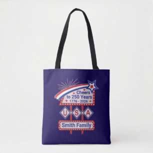 Personalisierte USA 250 – Patriotische Retro-Marki