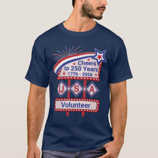 Personalisierte USA 250-Patriotische Retro-Markise T-Shirt