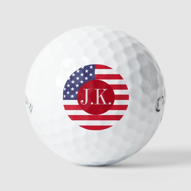 Personalisierte USA Fahne Callaway Golf Balls Golfball (Vorderseite)