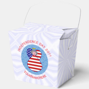Personalisierte USA-Flagge-Engel-Oma-Mitgebsel Geschenkschachtel