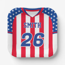 Personalisierte USA-Fußballtrikot-Platte | Benutze