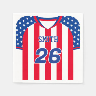 Personalisierte USA-Fußballtrikot-Servietten | Ben Serviette