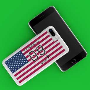 Personalisierte USA-Nationalflagge-Fußball-Grafik Case-Mate iPhone Hülle
