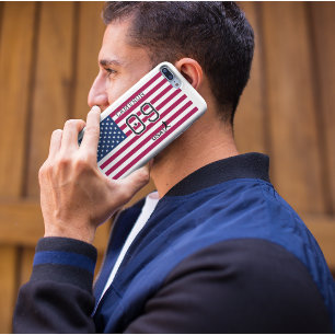 Personalisierte USA-Nationalflagge-Fußball-Grafik  Case-Mate iPhone Hülle