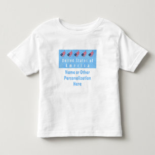 Personalisierte USA und Karten Kleinkind T-shirt
