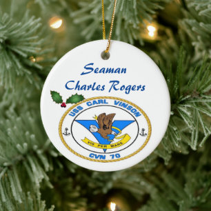 Personalisierte USS Carl Vinson CVN 70 Keramik Ornament