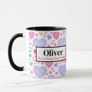 Personalisierte Valentine-Liebe wird zusammengefüh Tasse