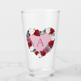 Personalisierte Valentine-Rose Glas