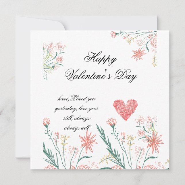 Personalisierte Valentinenkarte Save The Date (Vorderseite)