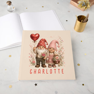 Personalisierte Valentins-Gnome Custom Gästebuch