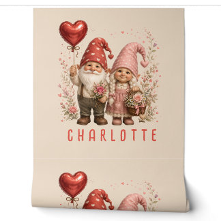 Personalisierte Valentins-Gnome Custom Tapete
