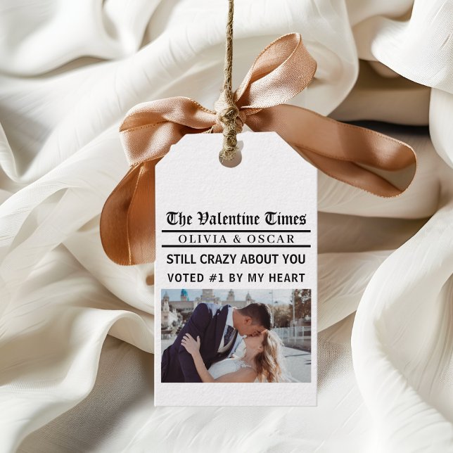 Personalisierte Valentins-Zeitung Geschenkanhänger (Von Creator hochgeladen)